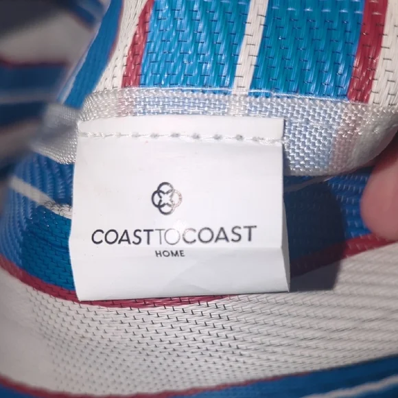 Striped Blue and Red Tote Bag - Picture 4 of 5